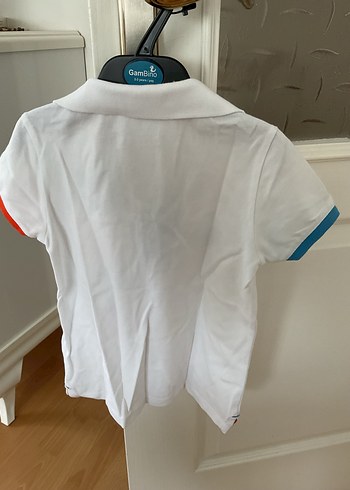 U.S Polo Assn. Beyaz Baskılı Erkek Çocuk Polo Tişört