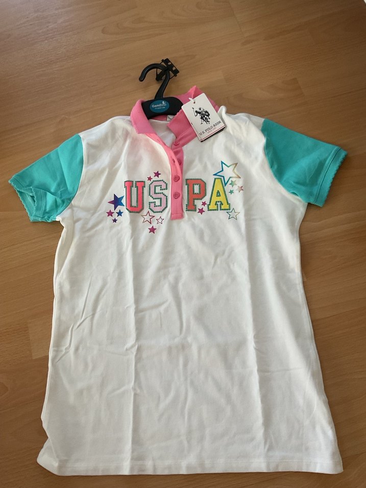 Beyaz Renkli Kız Çocuk Polo Tişört - Görsel 3