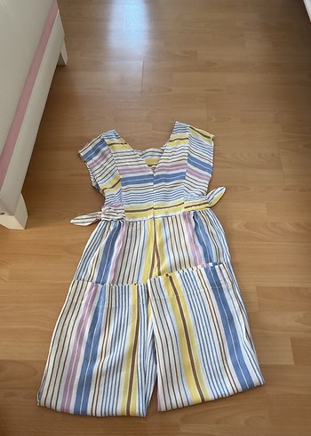 Kızlar için Bohem Pliseli Pamuklu Tulum - Görsel 3