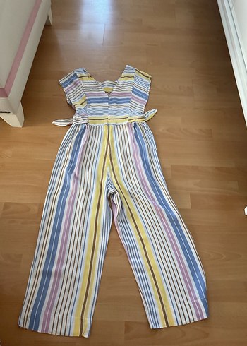 Kızlar için Bohem Pliseli Pamuklu Tulum - Görsel 5