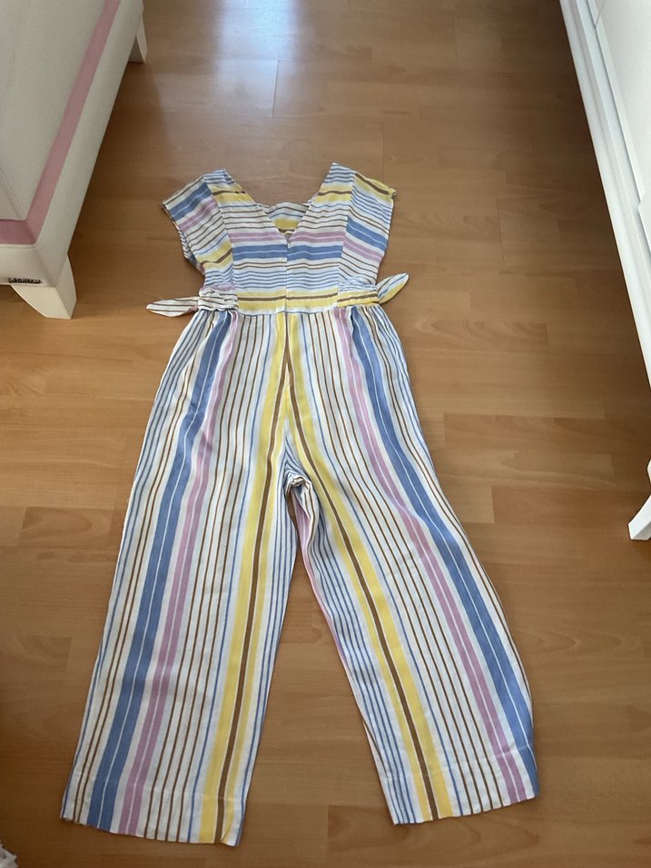 Kızlar için Bohem Pliseli Pamuklu Tulum - Görsel 5