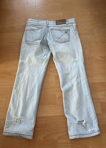 Beyaz Payet Detaylı Kadın Kot Pantolon - Görsel 7