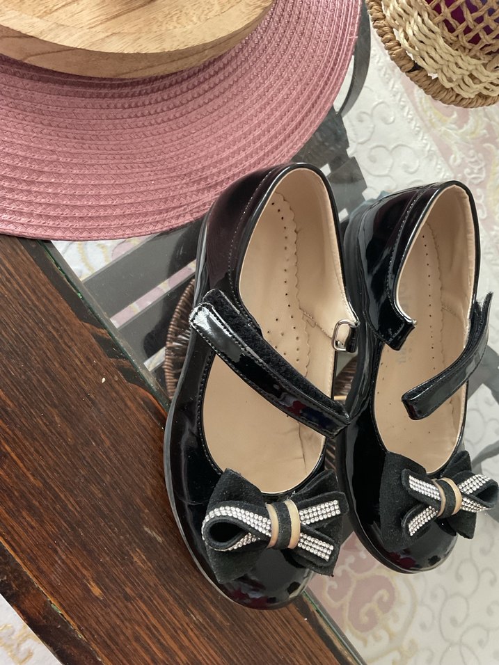 Kız Çocuk Siyah Fiyonklu Babet Ayakkabı - Görsel 2