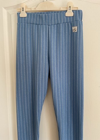 Kız Çocuk Mavi Çizgili Tayt - Görsel 6