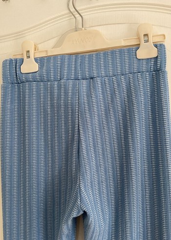 Kız Çocuk Mavi Çizgili Tayt - Görsel 3