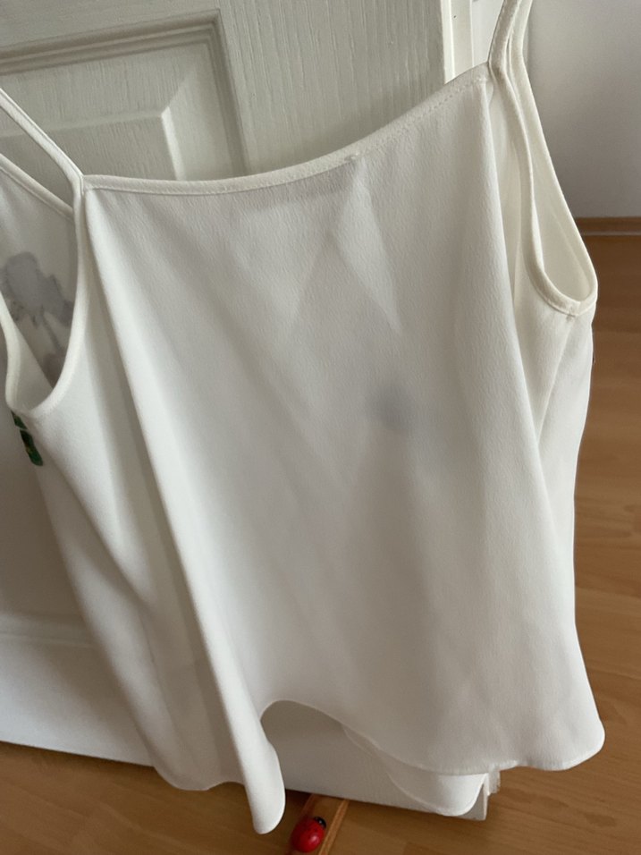 İşlemeli Beyaz bluz - Görsel 5