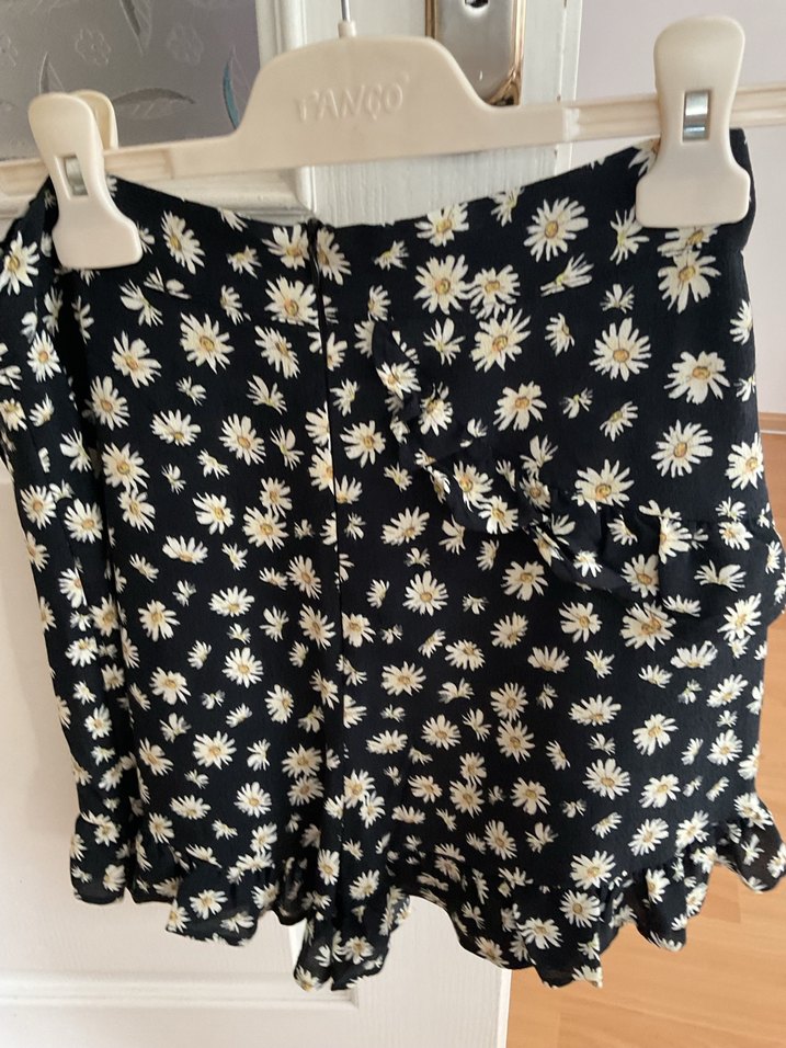 Volanlı Siyah şort Mini Etek - Görsel 4