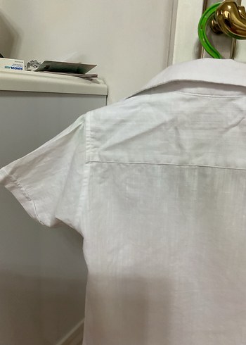 Beyaz Kısa Kollu Erkek Gömlek - Görsel 4