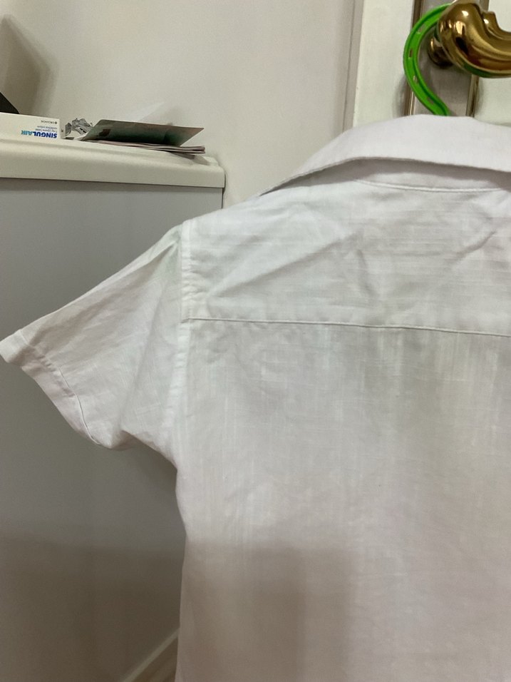 Beyaz Kısa Kollu Erkek Gömlek - Görsel 4