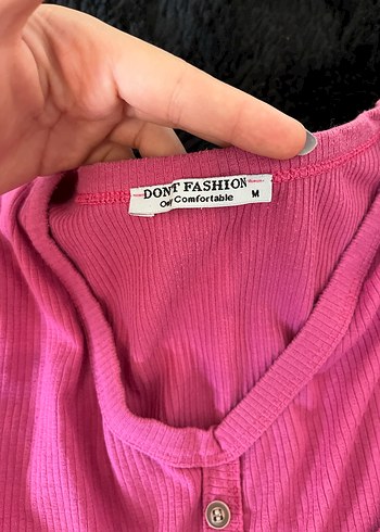 Diğer V Yakalı Pembe Kadın Crop