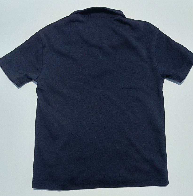 Zara Lacivert Fermuarlı Polo Yaka T-shirt - Görsel 2