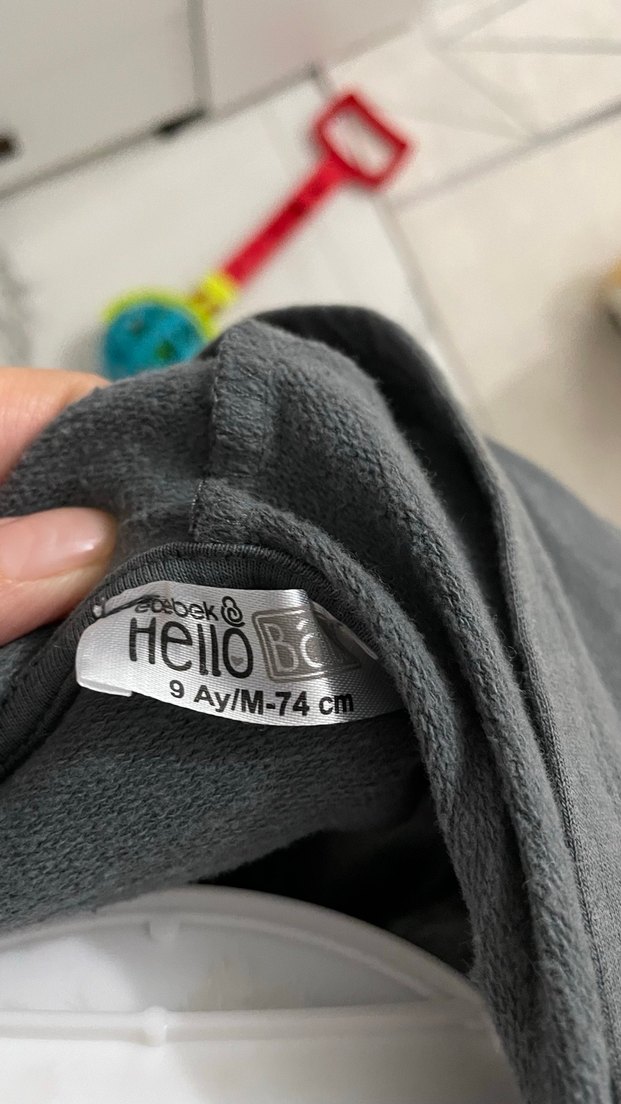 Erkek Çocuk Gri Kapüşonlu Fermuarlı Sweatshirt - Görsel 4