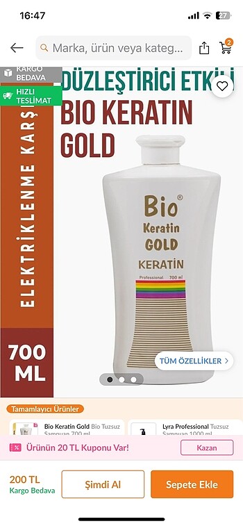 Bio keratin gold