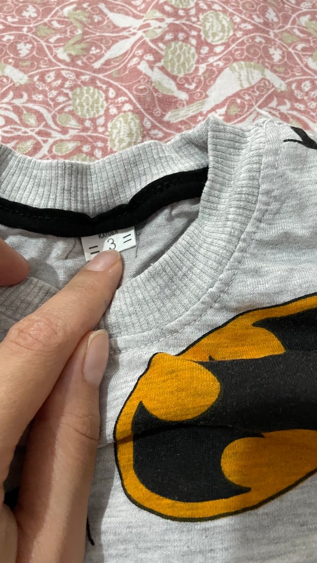 Gri Batman Baskılı Erkek Çocuk Takımı - Görsel 2