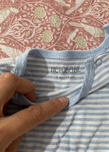 Pamuklu Kısa Kollu Bebek Body Gri - Görsel 4