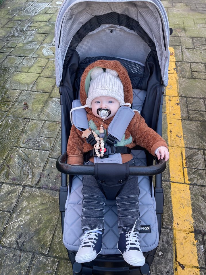 Gri Erkek Çocuk Biker Denim Pantolon - Görsel 4