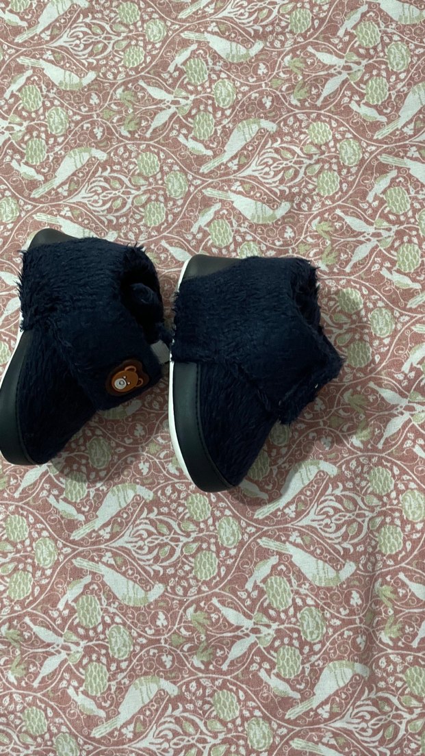 Erkek Çocuk Lacivert Kürklü Sıcak ev botu - Görsel 5