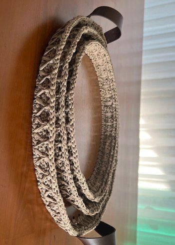 Bej Örgü Bohem Kadın Kemer - Görsel 3