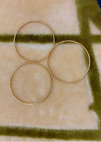 İşlemeli Altın Renkli Elastik Kadın Bilezik - Görsel 2