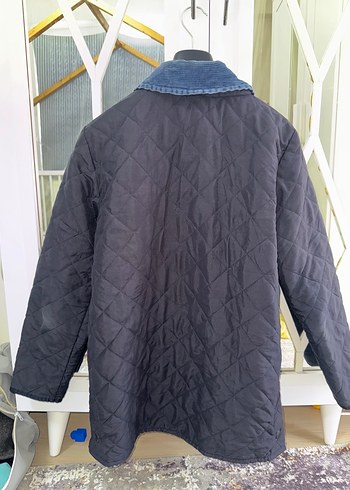 Barbour Düğmeli Midi Kot Yaka erkek mont - Görsel 5