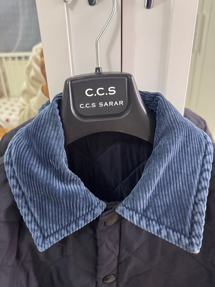 Barbour Düğmeli Midi Kot Yaka erkek mont - Görsel 2