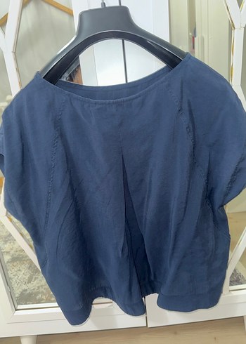 Lacivert Kısa Kollu  Bluz - Görsel 5