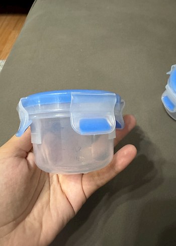 Pastel Mavi Kapaklı Yuvarlak Saklama Kapları - Görsel 2