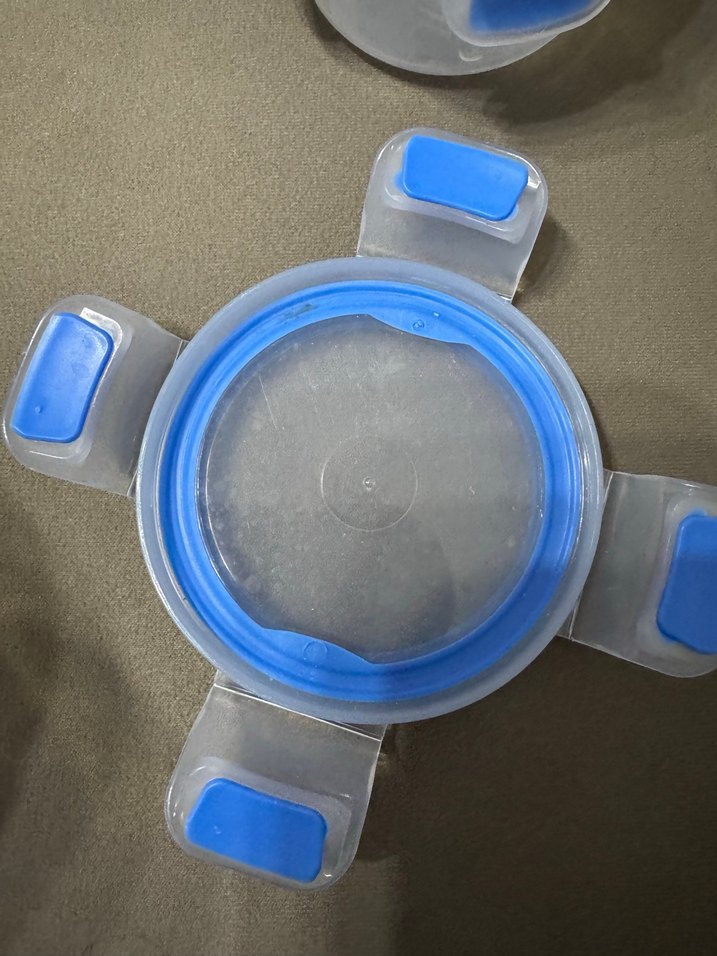 Pastel Mavi Kapaklı Yuvarlak Saklama Kapları - Görsel 3