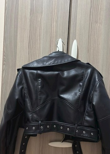 xs Beden siyah Renk Zara Siyah Mini Biker Deri Ceket