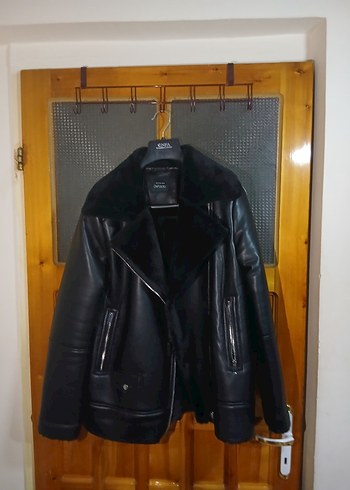 Kadın Siyah Deri Biker Ceket