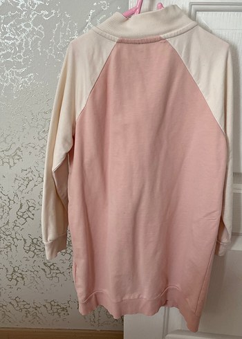 Kız Çocuk Pembe Pamuklu Fermuarlı Sweatshirt - Görsel 4