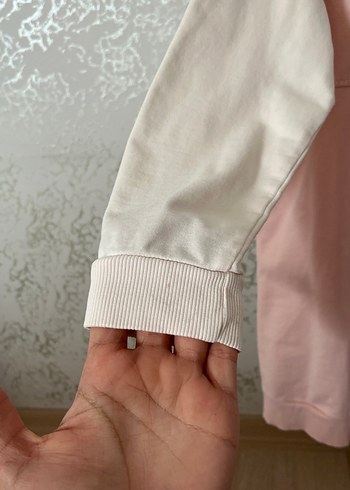 Kız Çocuk Pembe Pamuklu Fermuarlı Sweatshirt - Görsel 3