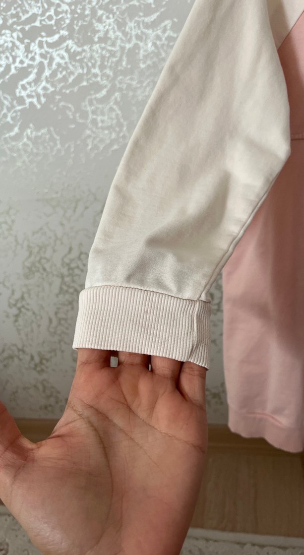 Kız Çocuk Pembe Pamuklu Fermuarlı Sweatshirt - Görsel 3