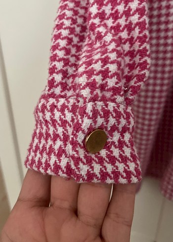 Bordo Düğmeli Uzun Kollu kız çocuk elbise - Görsel 3