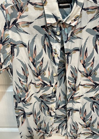 Erkek Kısa Kollu Batik Desenli Gömlek - Görsel 4