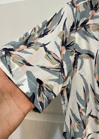 Erkek Kısa Kollu Batik Desenli Gömlek - Görsel 3