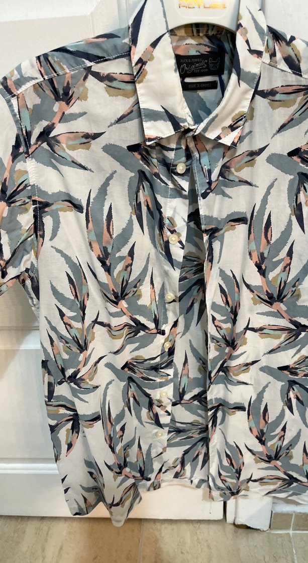 Erkek Kısa Kollu Batik Desenli Gömlek - Görsel 4