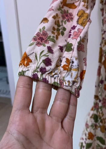 Kız Çocuk Bohem Renkli Baskılı Elbise - Görsel 3