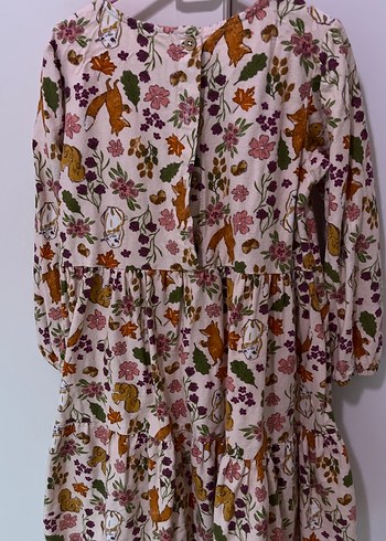 Kız Çocuk Bohem Renkli Baskılı Elbise - Görsel 5