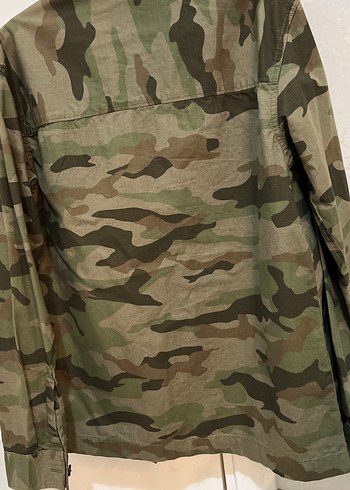 Düğmeli Kamuflaj Kadın Ceket - Görsel 4