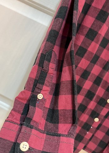 Bordo Kareli Uzun Kollu Erkek Gömlek - Görsel 3