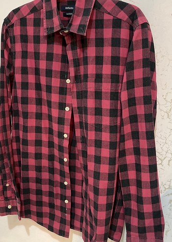 Bordo Kareli Uzun Kollu Erkek Gömlek - Görsel 4