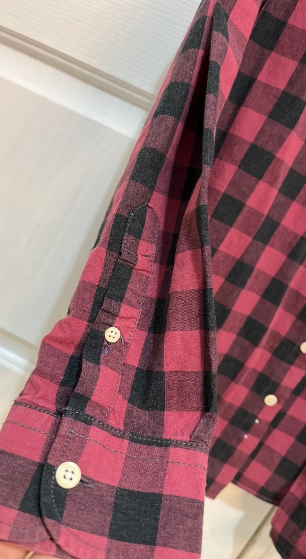 Bordo Kareli Uzun Kollu Erkek Gömlek - Görsel 3