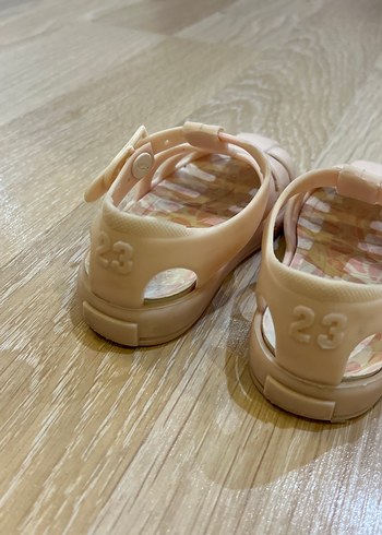 Bej Bağcıklı Kız Çocuk Sandalet - Görsel 3