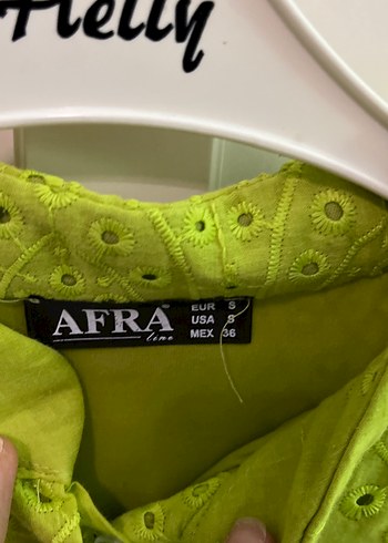 Düğmeli Nakışlı Yeşil Kısa Tunik - Görsel 7