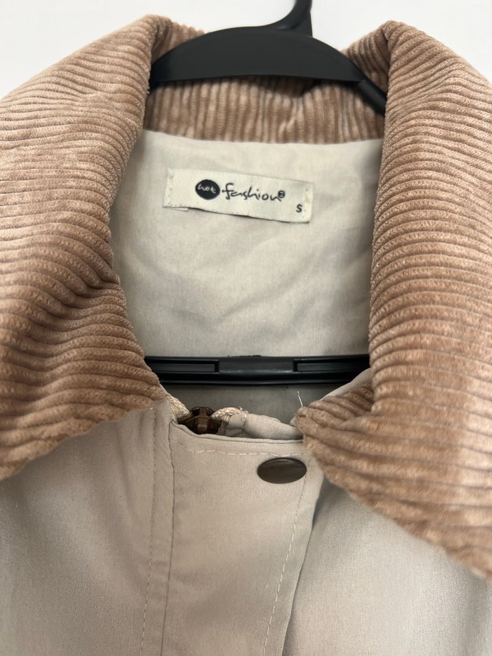 Bej uzun Kollu Midi Trençkot - Görsel 3