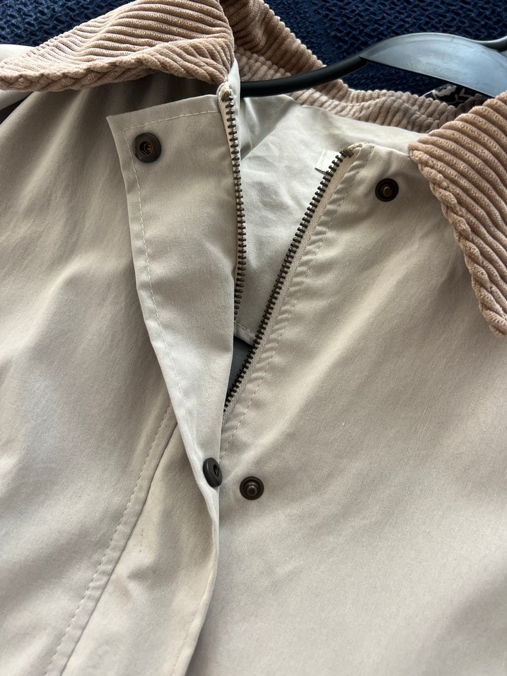 Bej uzun Kollu Midi Trençkot - Görsel 5