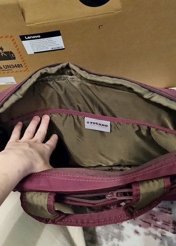 Bordo Fermuarlı Kadın Laptop Çantası