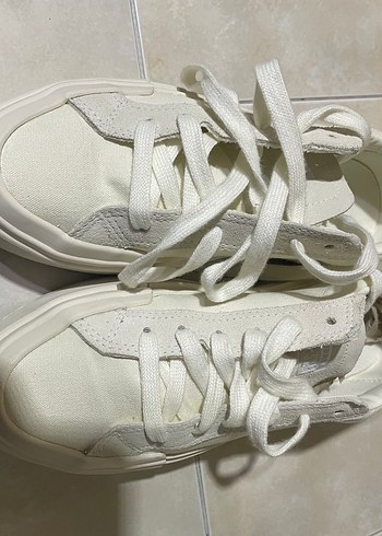 Beyaz Platform Topuklu Kadın Spor Ayakkabı - Görsel 3