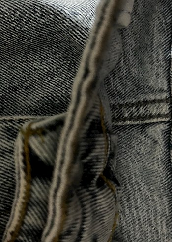 36 Beden Volanlı fırfırlı Gri Mavi Kısa Denim etek
